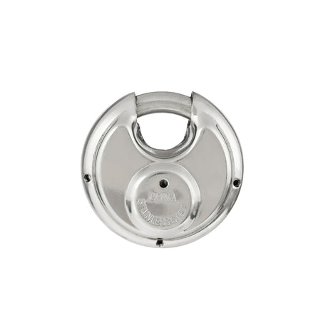 Stainless Steel 60mm discuss padlock back view