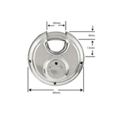 Dimensions of the 60mm discuss lock