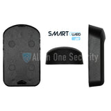 Centurion SmartGuard Air wireless keypad shown in front, side, and top views for gate and access control