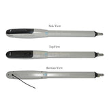 Centurion Vantage 500 swing gate motor side, top and bottom views for automatic gate opener installation