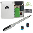 Centurion V-Series Smart 400 Single Swing Gate Motor Kit with control box and remotes for automatic gate operation.