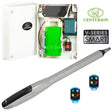 Centurion Vantage Smart 500 single swing gate motor kit with control box, remotes, and actuator arm.